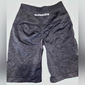 Alphalete Amplify Biker Short - Black Marl - XS